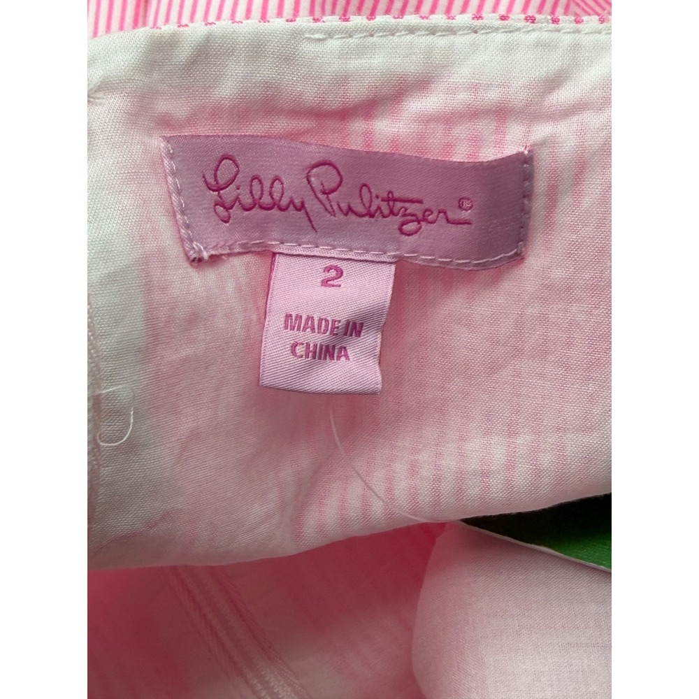Lilly Pulitzer Petra Dress Womens 2 PB Pink Seersucker Stripe Bow Front Mini NEW - Picture 6 of 11